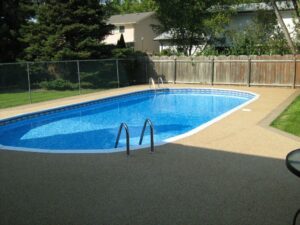 new patio coping on a pool renovation