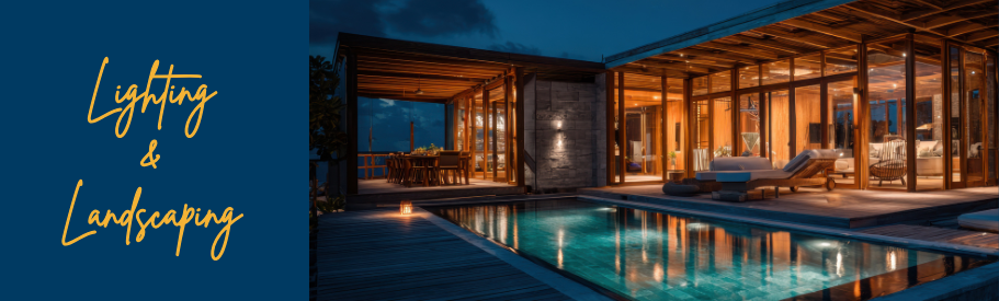 lighting and landscaping f